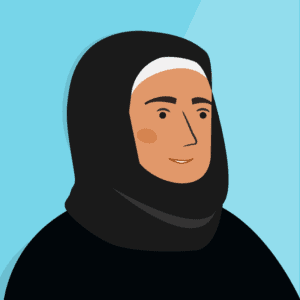 Cartoon image of Syeda Mohammad